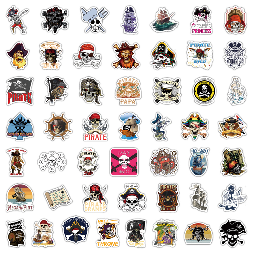 Jolly Roger Stickers Decals For Pirate Party Skull And - Temu