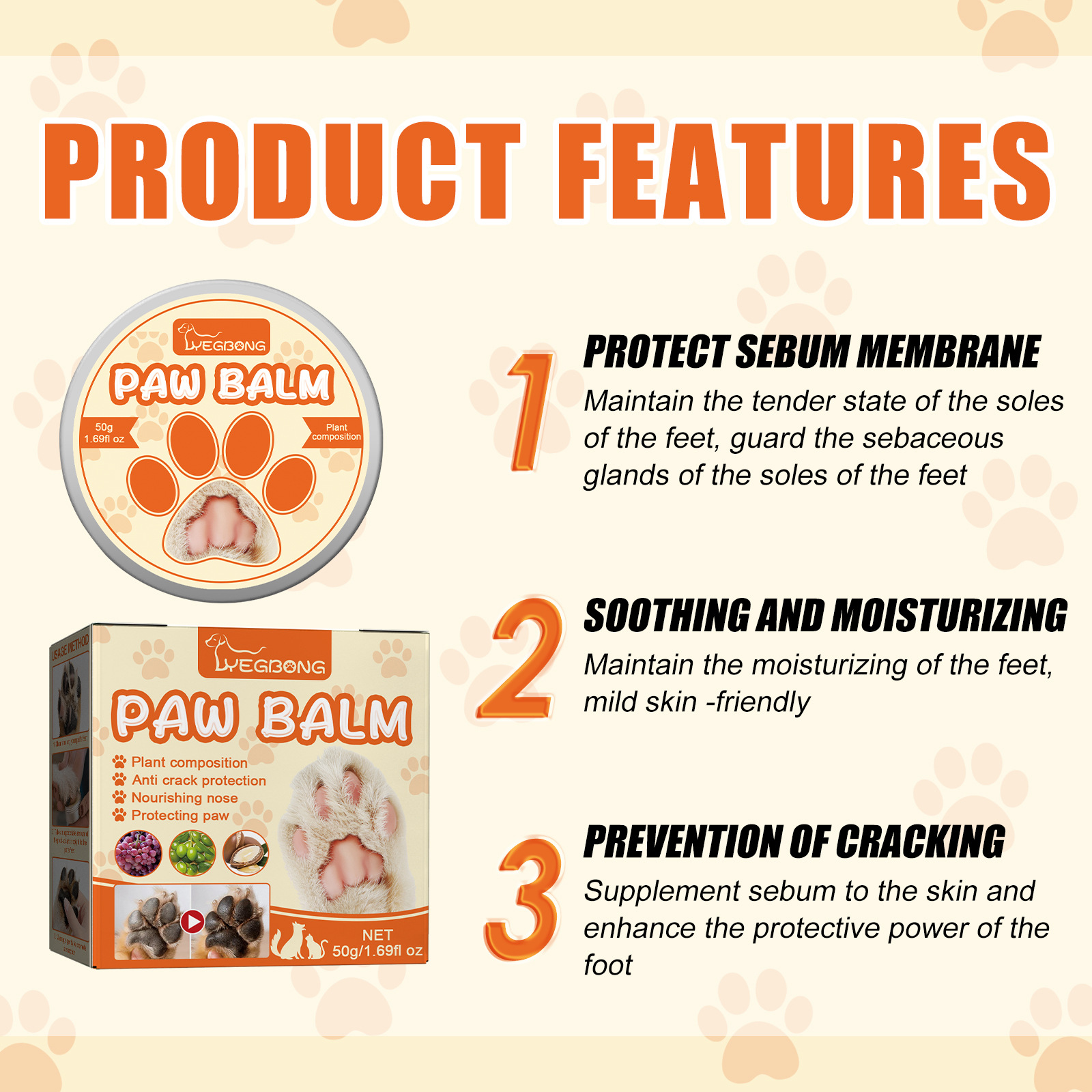 Paw Balm Dogs Pet Moisturizer Noses Paws Cat Dogs Paw Temu