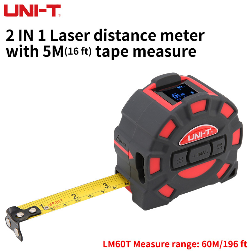 164ft/50m Et 196ft/60m Mesureur De Ruban Laser Numérique - Temu