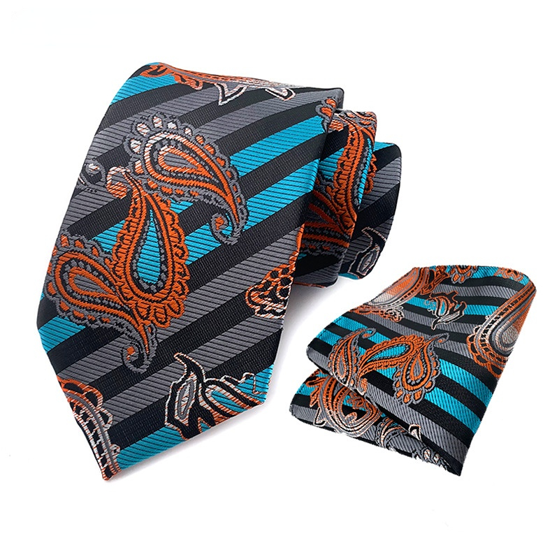 Men's Tie Gift Box Jacquard Tie Square Set Floral Wedding - Temu