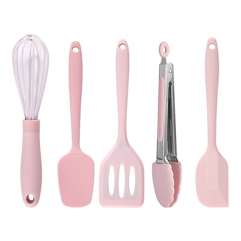 Silicone Mini Kitchenware Set, High Temperature Resistant Non-stick Spatula  Spoon Scraper Food Tong Whisk, Household Cooking Utensils, Kitchen Items,  Kitchen Stuff, Kitchen Supplies - Temu