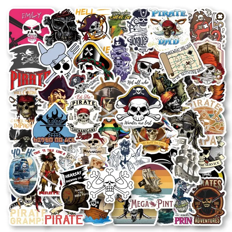 Jolly Roger Stickers Decals For Pirate Party Skull And - Temu