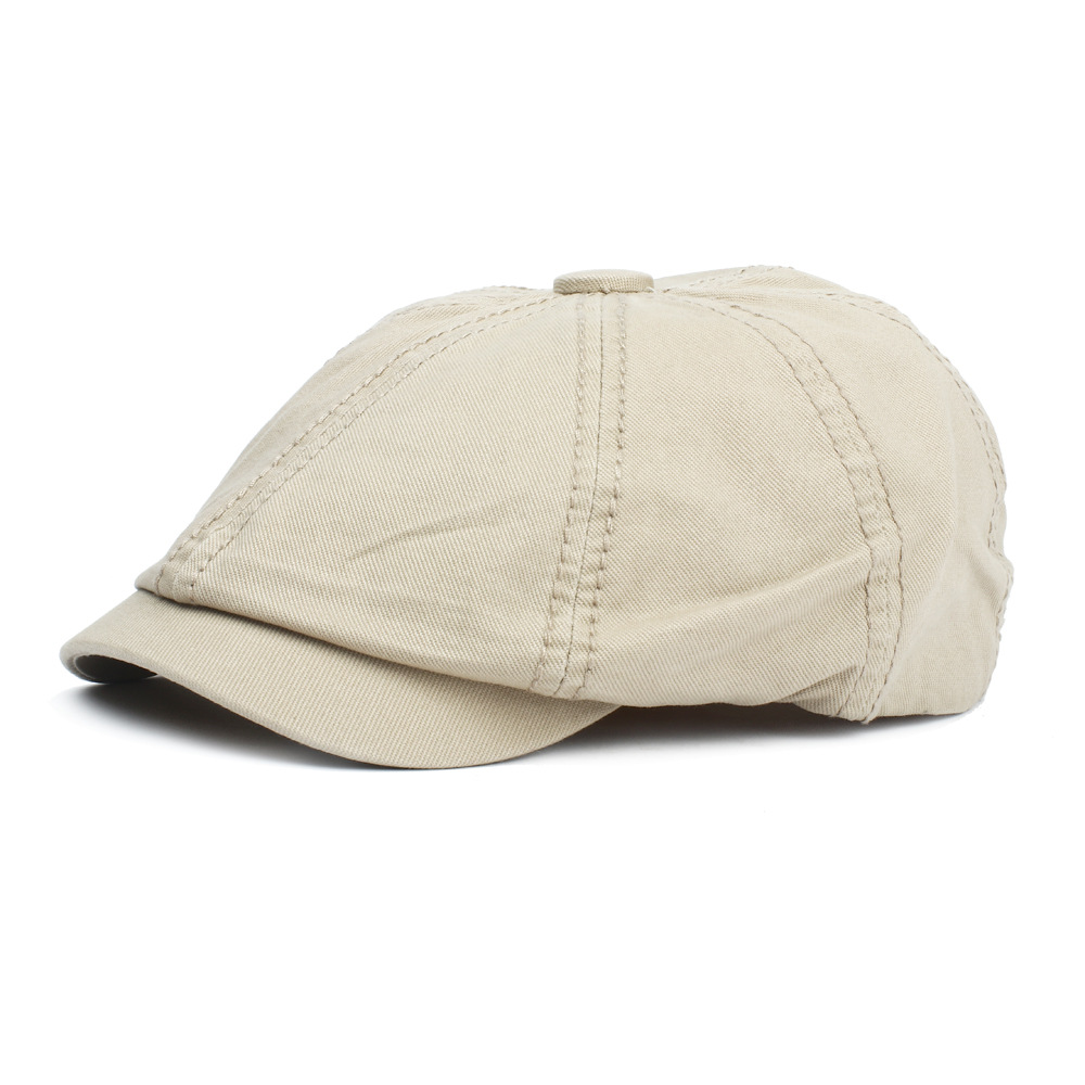 Men's British Retro Flat Solid Cap