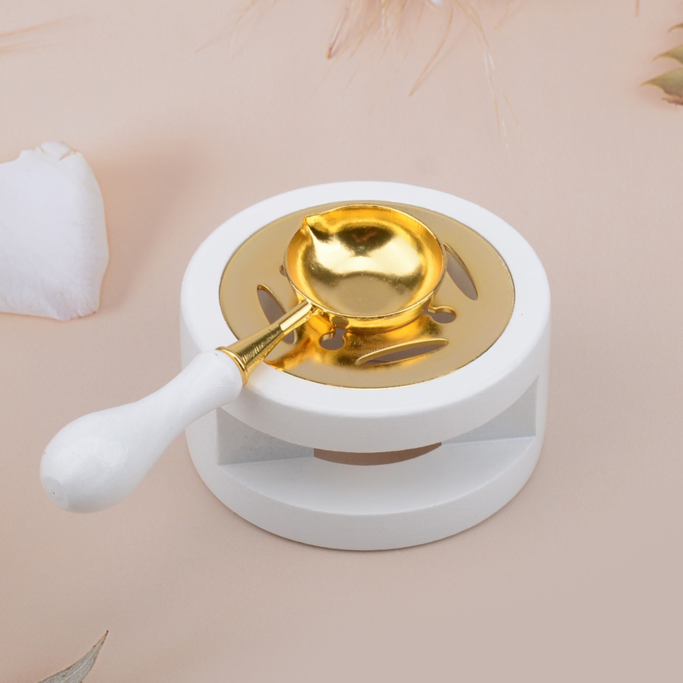 VILLFUL Wachssiegel-Löffel-Set 2 Stück | Kupfer Mit Holzgriff | Für Umschläge & Dokumente