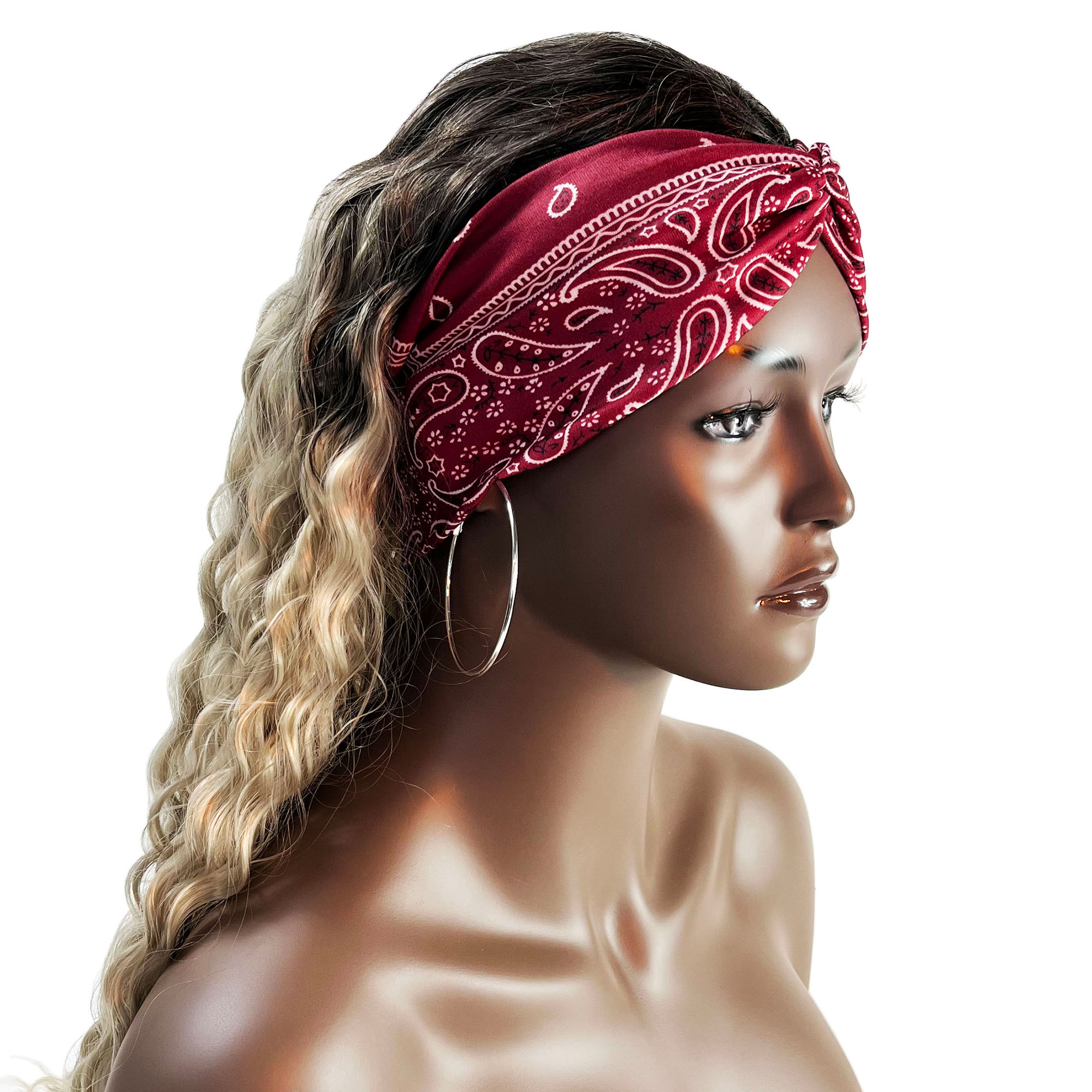 Paisley Boho Headband Women Fashion Hairband Wide Sweatbands - Temu