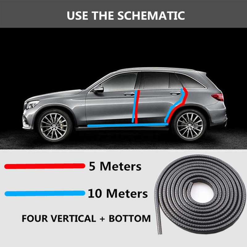 Upgrade Your Car With V Type Rubber Strips Edge Sealing - Temu