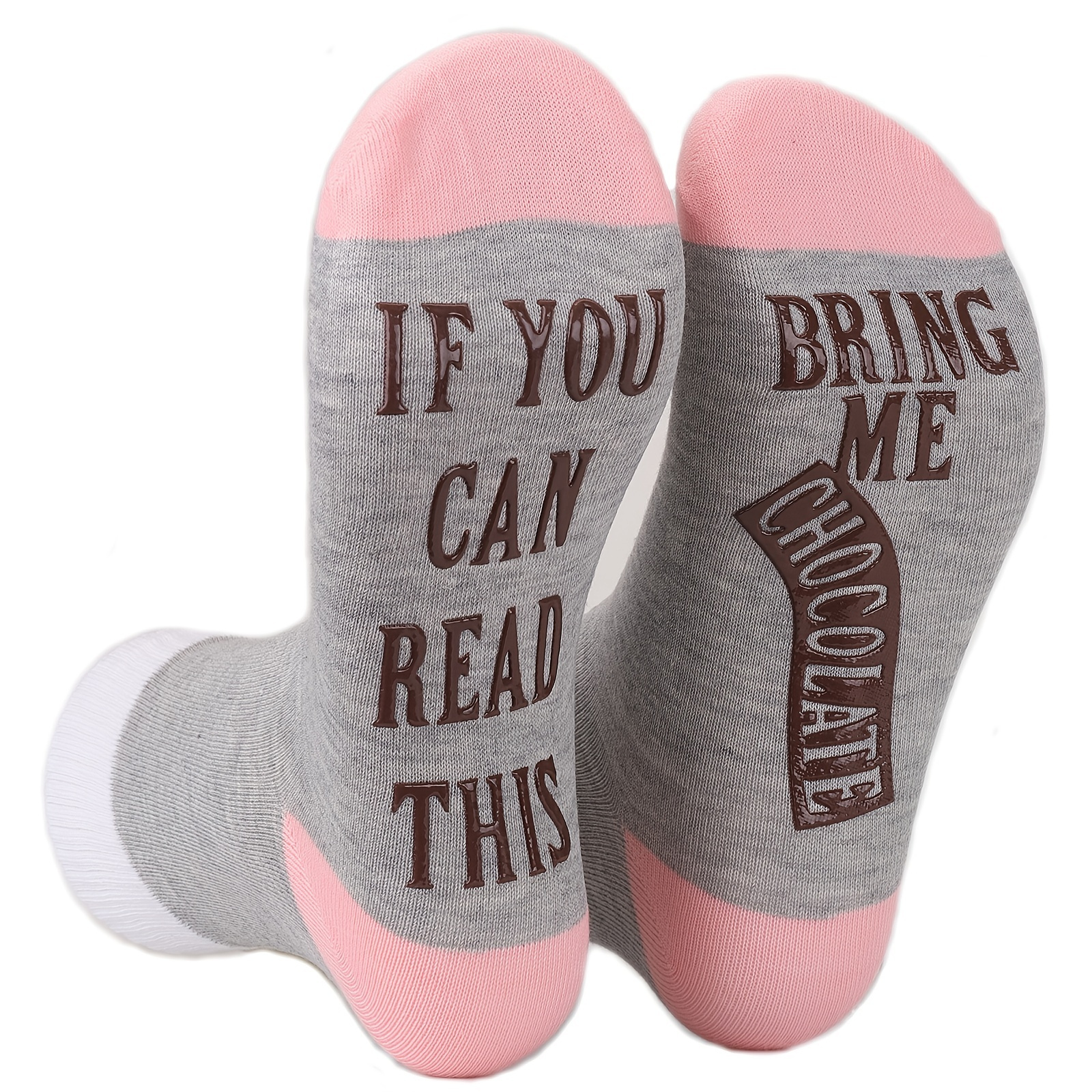 

1pair Unisex Novelty "if You Can Read This" Cotton Breathable Comfortable Socks