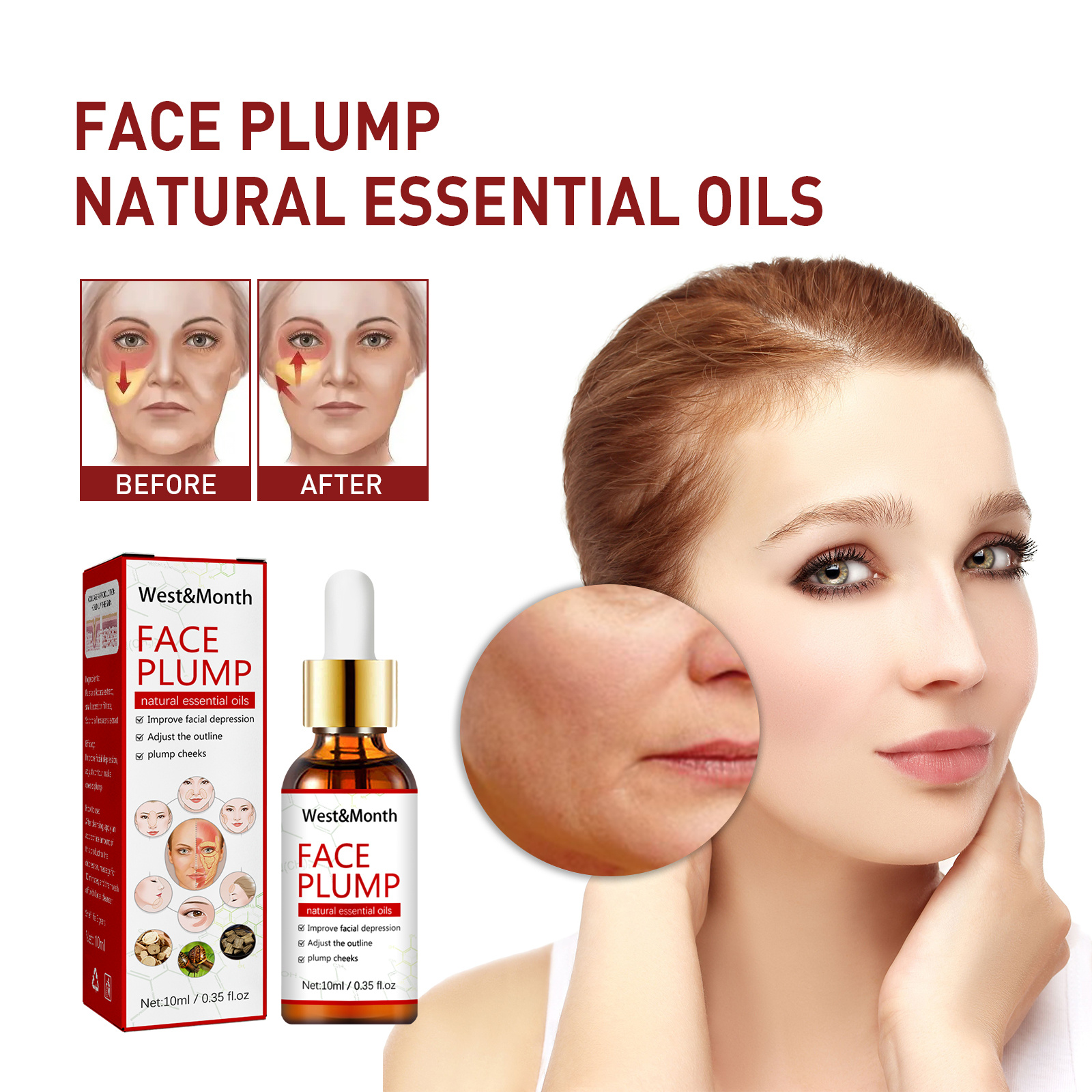 1pc Face Essential Oil, Facial Essential Oil, Facial Serum, Skin Care