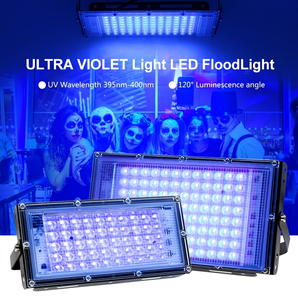 1pc UV Flood Light UV Curing Lamp, Fluorescent Party Stage Light, Theater LED Flood Light