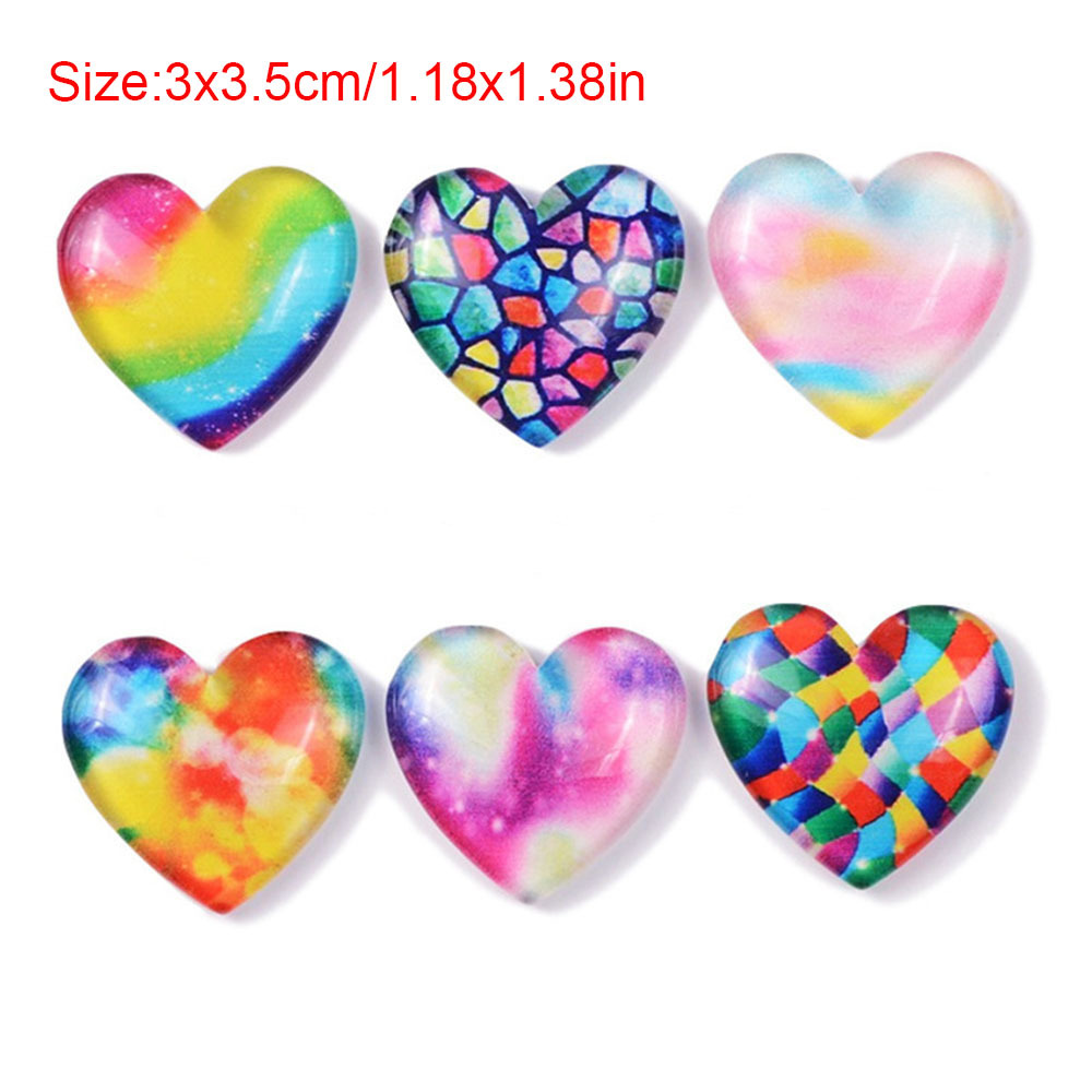 E-shop Bunte Herzförmige Diamantmalerei-Zubehör - Langlebiges Kunststoff 5D-Stickwerkzeug mit Schutzfolienhalter, Glitzernde & Geometrische Designs