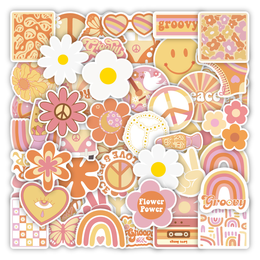 Sparkle Daisies, Really Big scrapbook stickers, 9x11 (Sticko)