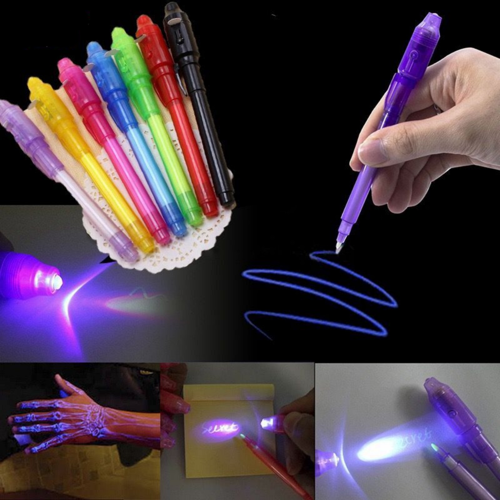 iZoeL 14 Pezzi Penna A Inchiostro Invisibile, Confezione Di Penne Segrete  Con Luce UV, Penna Invisibile Per La Scrittura, Ideale Come Regalo Per  Bambini, Dai 7 Ai 14 Anni : : Casa e cucina