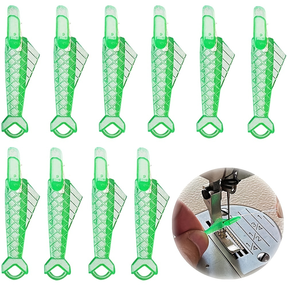 5 10pcs Mini Sewing Machine Needle Threaders Fish Type - Temu