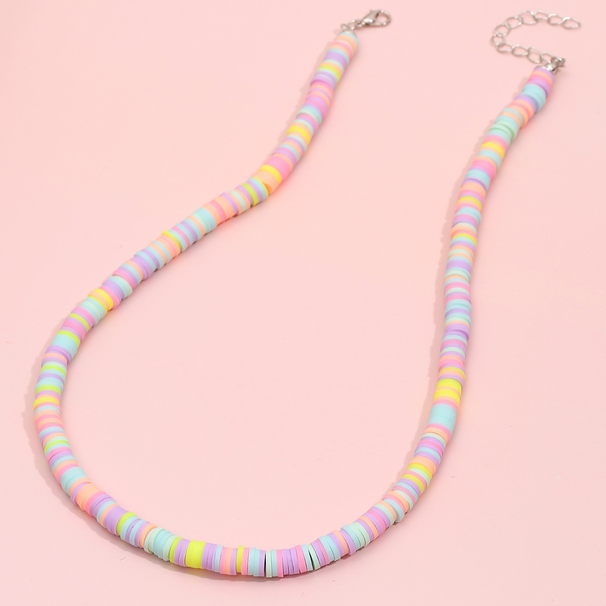 1pc Of Colored Polymer Clay Necklace