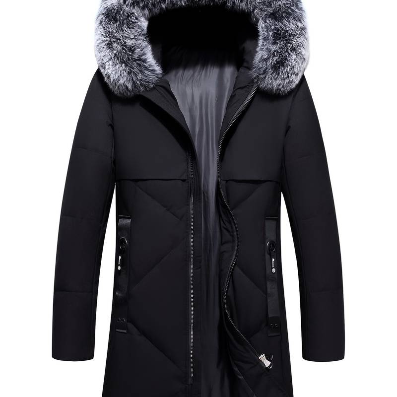 Men's Zipper Hood Design Winter Warm Down Jacket - Clothing, Shoes ...