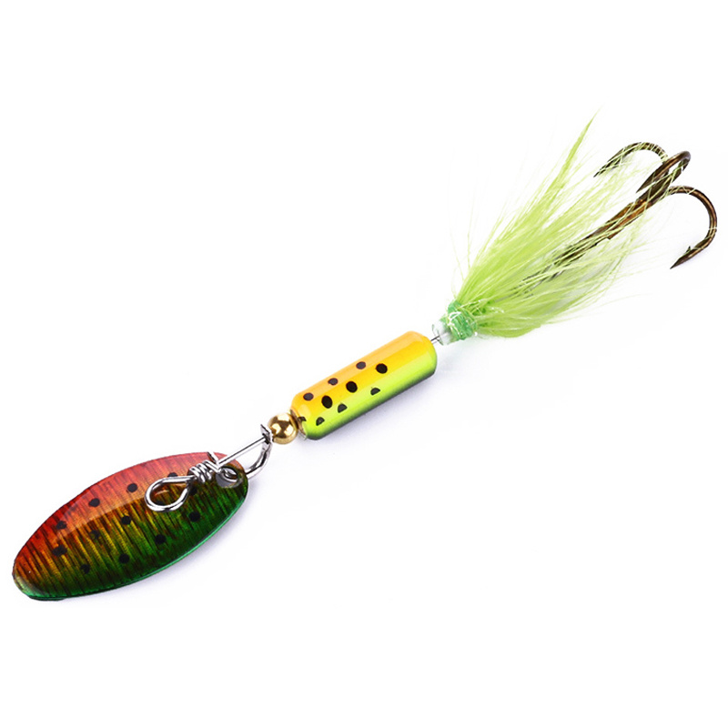 Fishing Bait Metal Bait Spinner with Rooster Tail Trout Bass