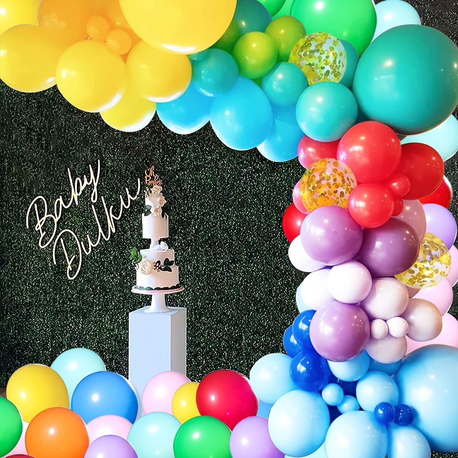 Kit Arche de Guirlande de Ballons Pastel 175PCS 5/10/12 Pouces Rainbow  Ballon Guirlande Pastel Kit pour Anniversaire De Mariage De Noël Baby Shower