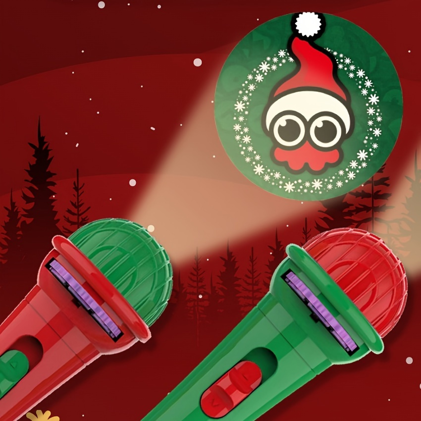 Christmas Flashlight Projector For Kids With 16 Lovely Graphic Sheets