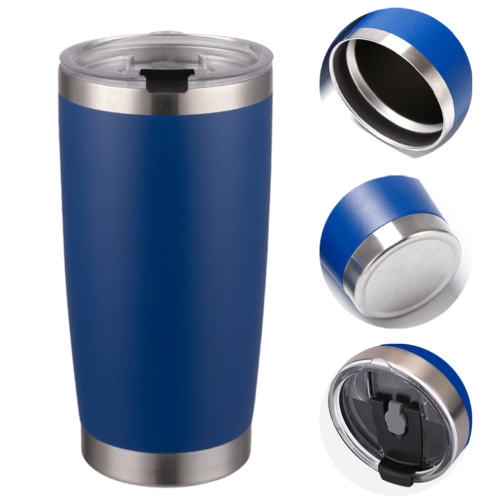 Taza de acero inoxidable de 2 piezas, taza de té, taza de café térmica con  tapa y y azul perfecl Vaso de café