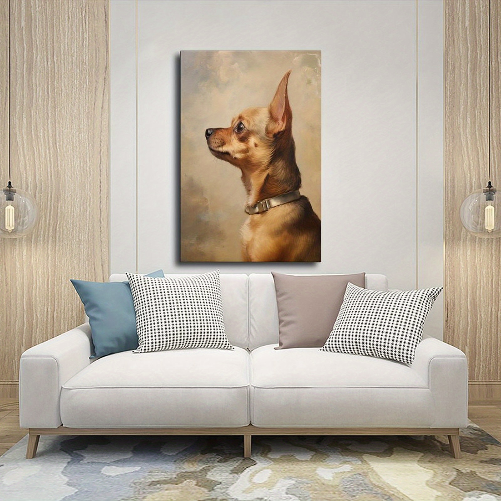 vintage chihuahua portrait canvas art print Temu