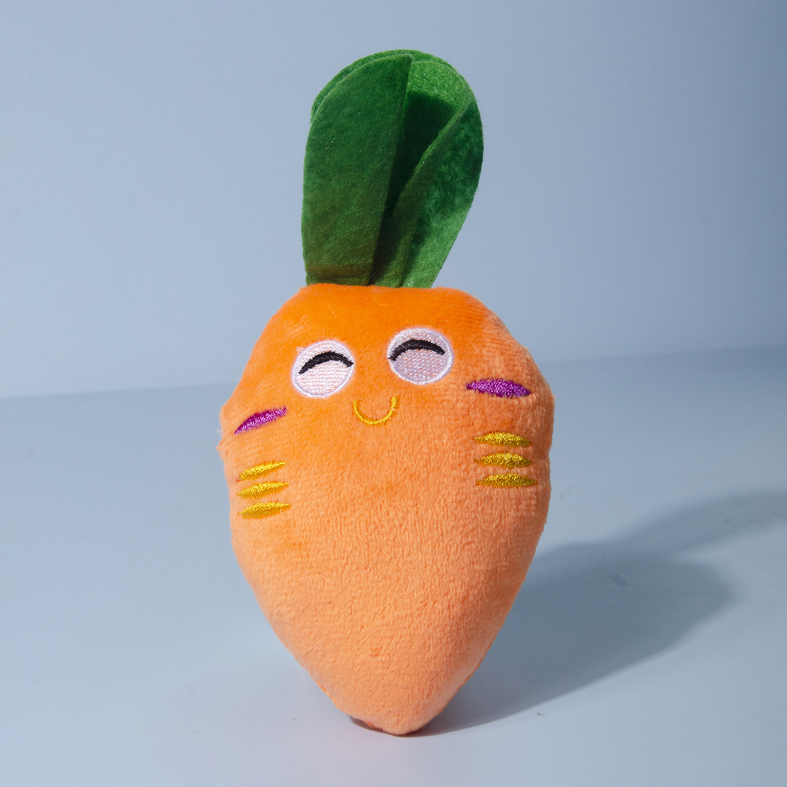 1pc Plush Carrot Shaped Squeaky Dog Toy