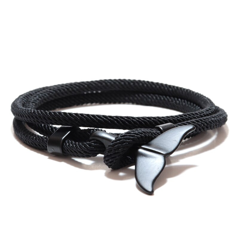 Hand Braided Whale Tail Adjustable Bracelet, Unique Design
