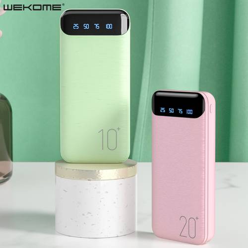 10000/20000mAh Power Bank Multi-Color Macaron Color 5V2.1A Portable USB Charger (2xUSB OUTPUT, TYPE C Only INPUT)