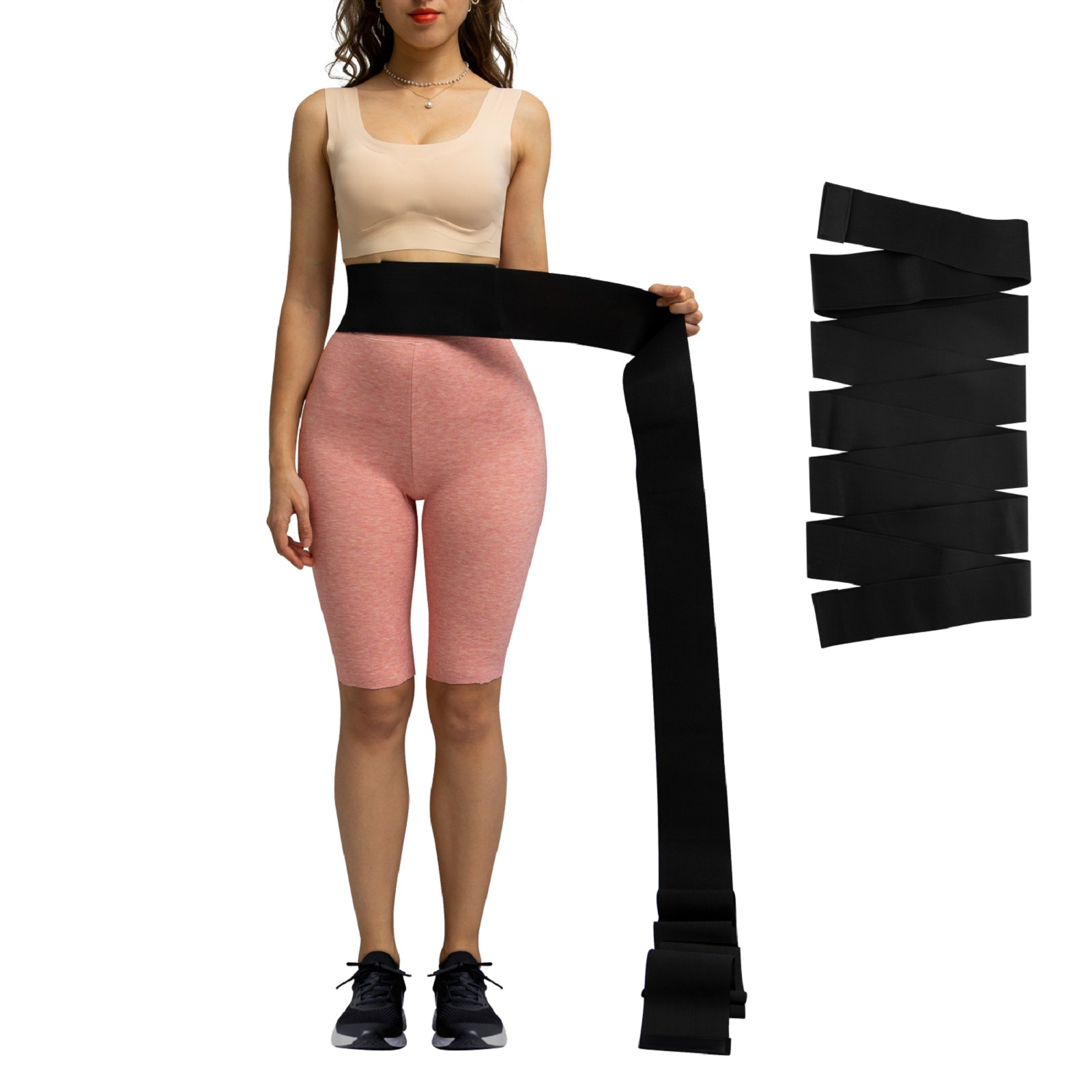 19.68 Feet Women's Waist Trainer Bandage Wrap Sauna Belt Long Torso Abdominal  Sweat Wrap Abdominal Sculpting Waist Trimmer Waist Width 5.11 (one Size