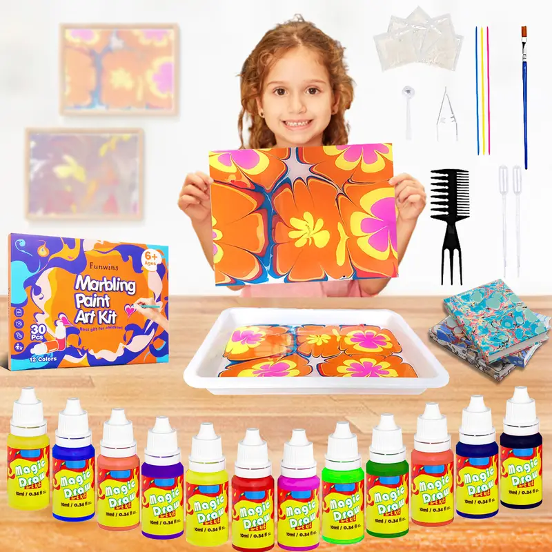 Funwins Water Marbling Paint For Kids