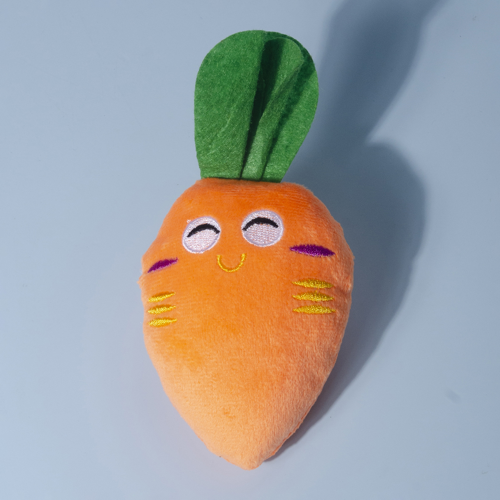 1pc Plush Carrot Shaped Squeaky Dog Toy