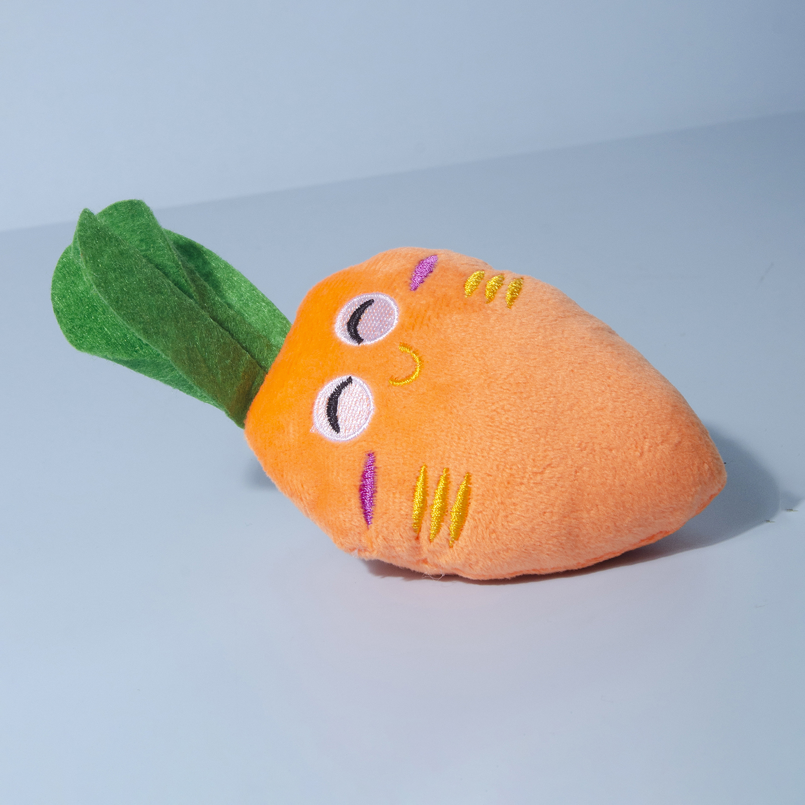 1pc Plush Carrot Shaped Squeaky Dog Toy