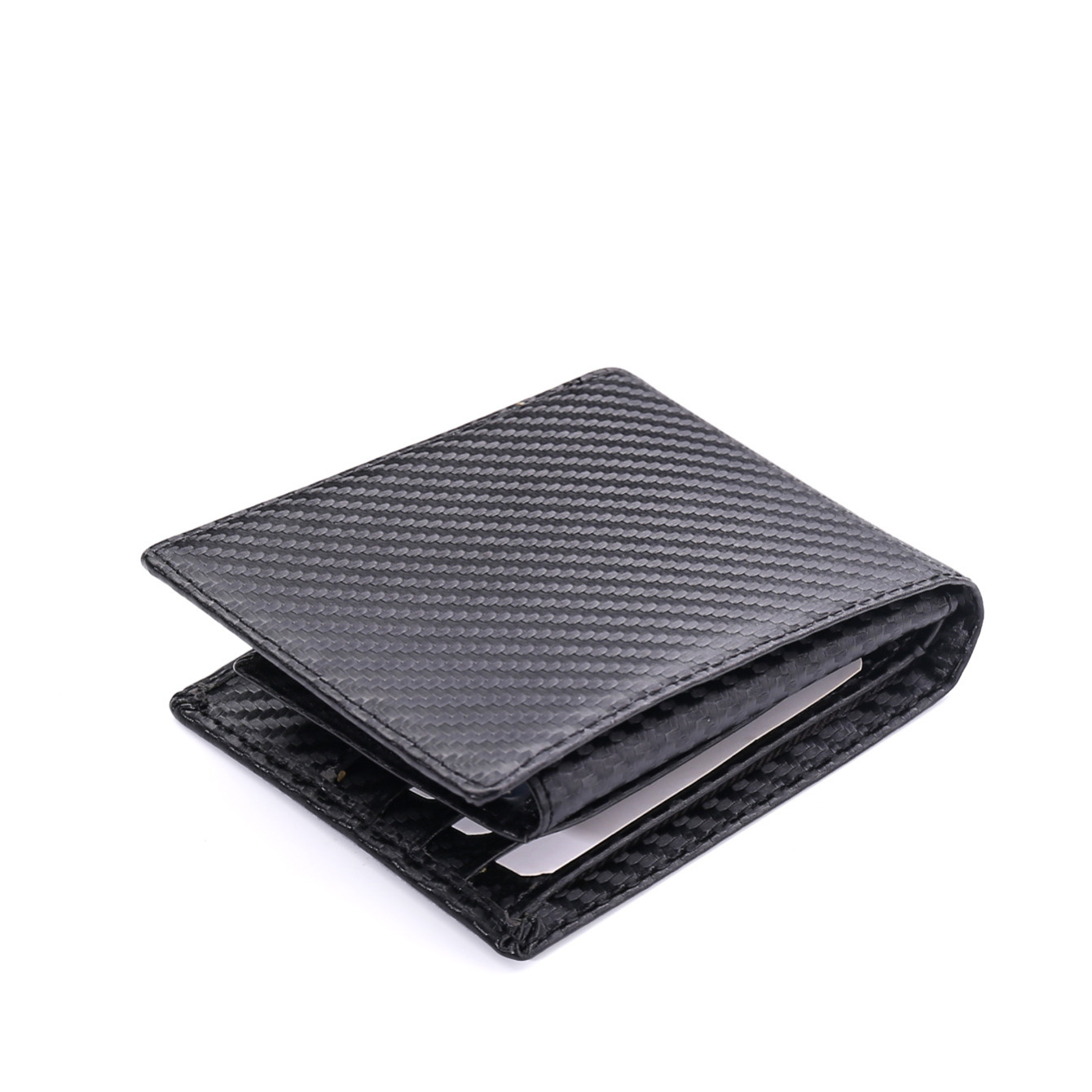 Carbon Fiber Travel Slim Wallet Total 12 Slots With 2 Folded Id