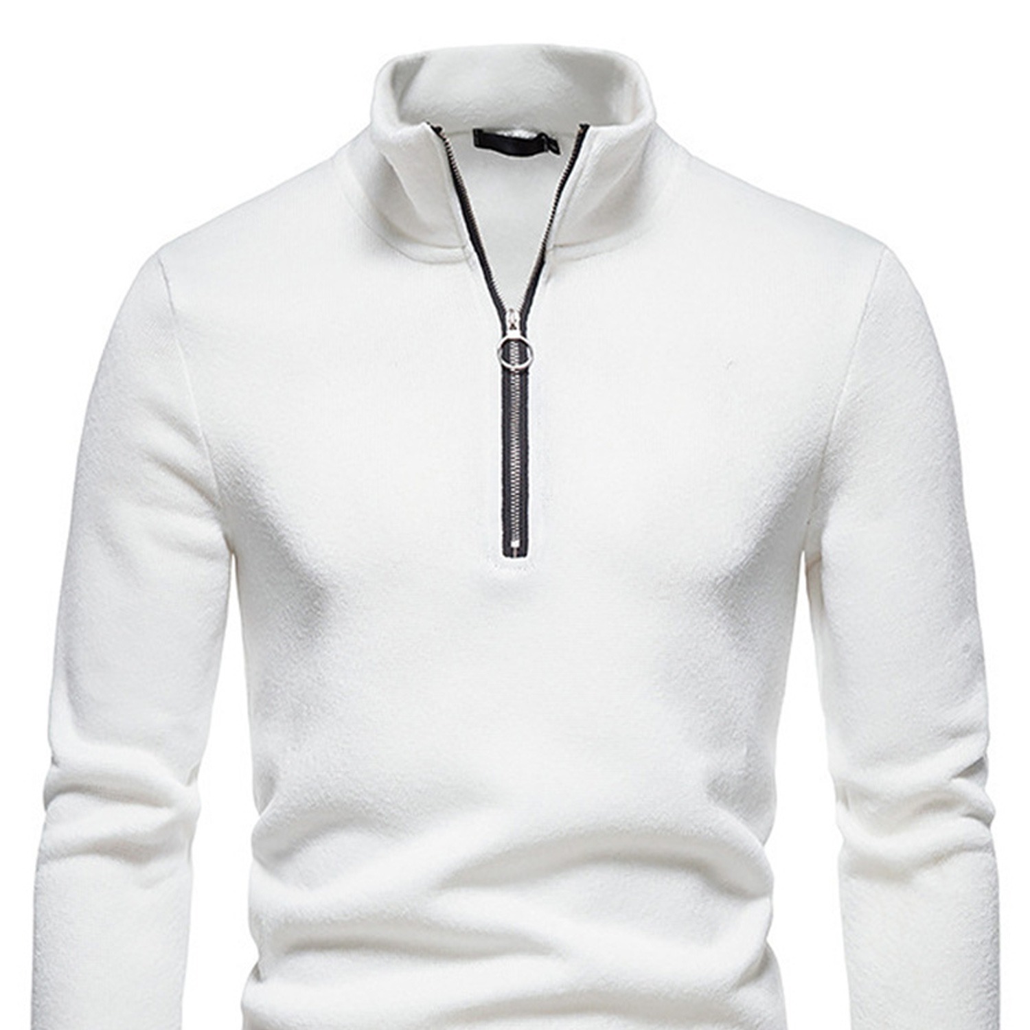 

Men's Half Zipper Stand Collar Sweatshirt For Men Solid Sweatshirts For Spring Fall Long Sleeve Tops