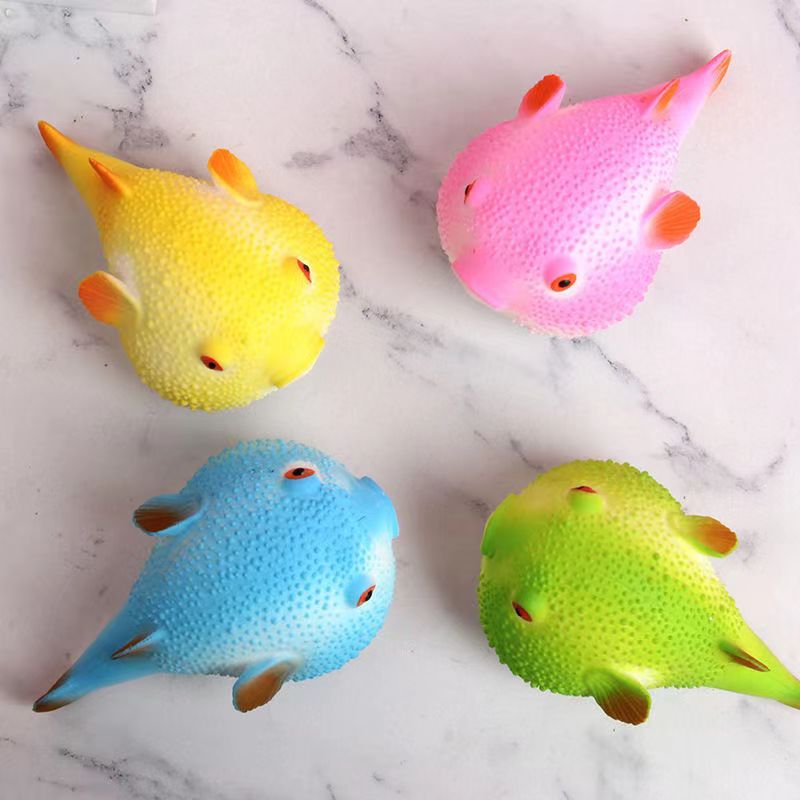 Creative Décompression Vent Jouet Personnalité Puffer Poisson Vie Marine  Pincer Musique Jouets Rebond Lent Drôle Enfants Cadeau