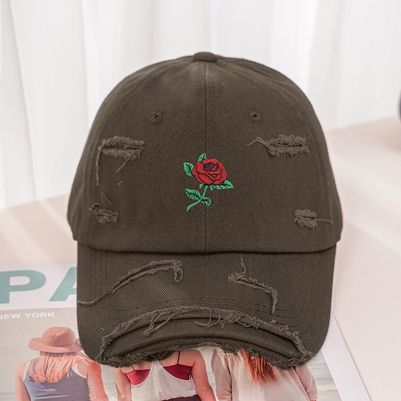 Distressed Rose Black KBEthos Vintage Dad Hat