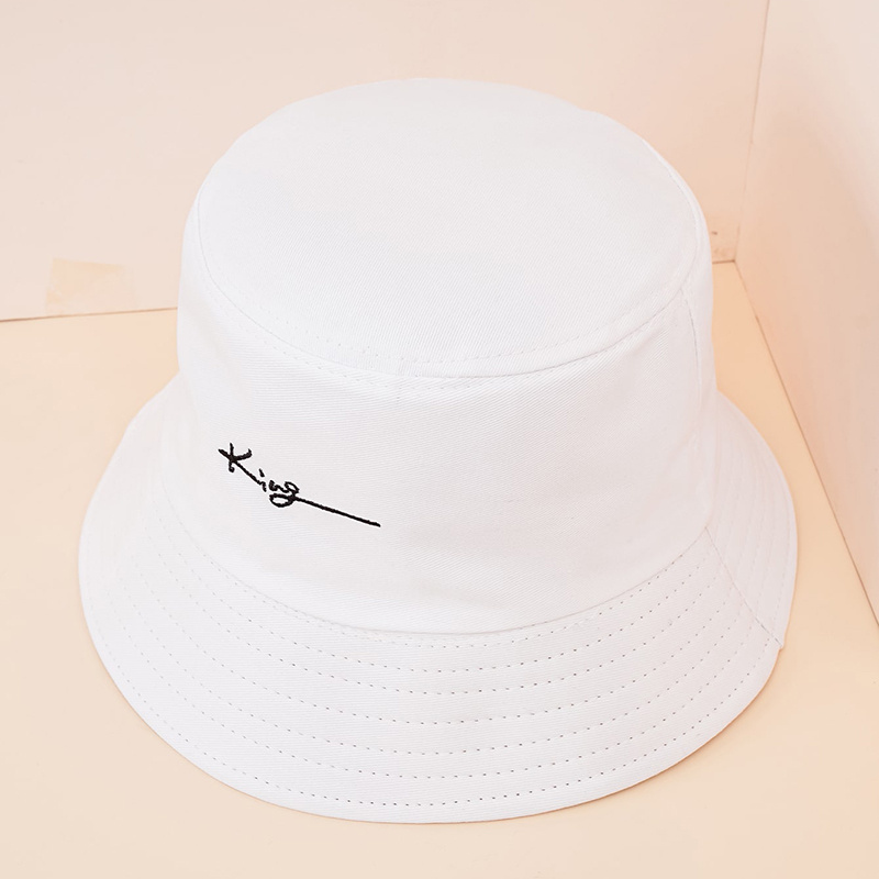 Solid King Embroidered Bucket Hat