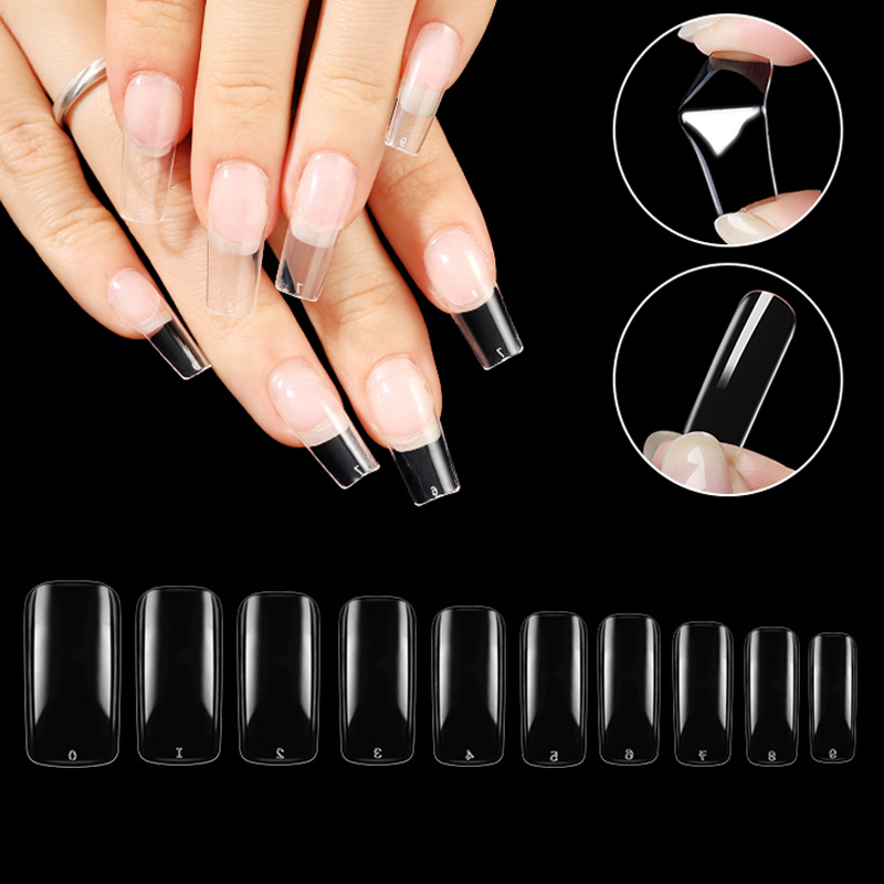 100pcs Transparent Fake Nails Tips
