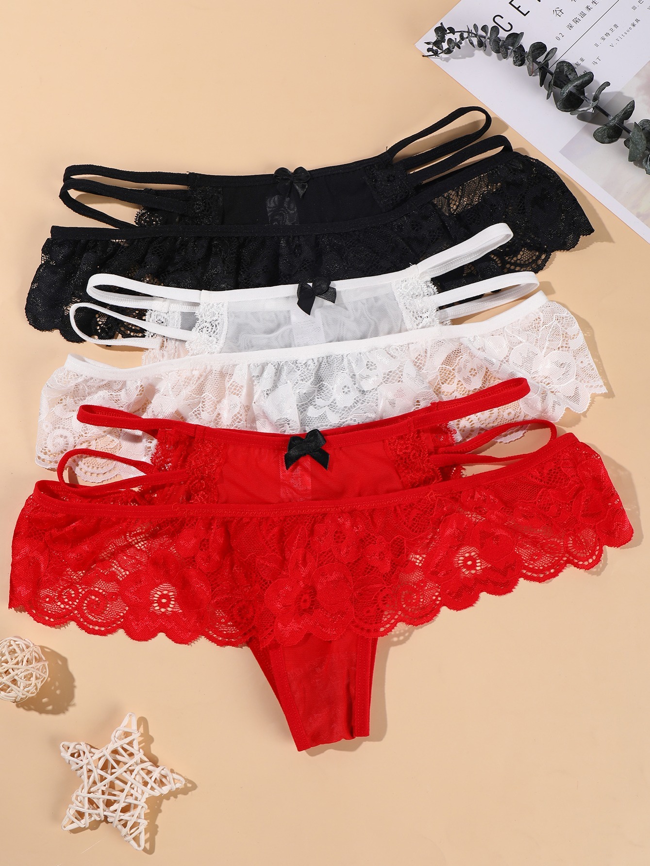 Seductive Lace Low Waist Thong Women Perfect Valentine's Day - Temu Canada