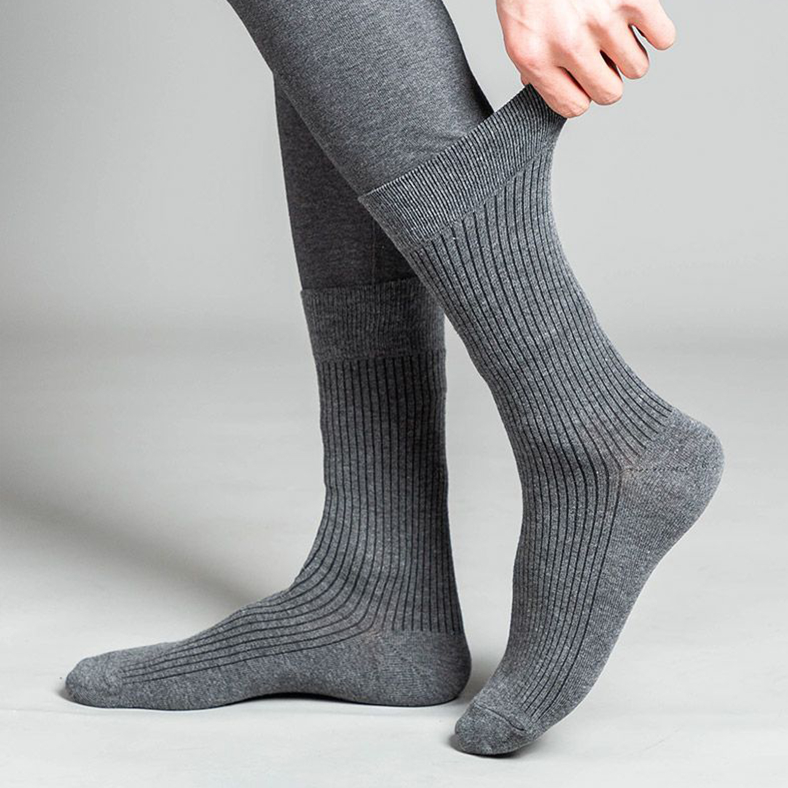 Calcetines algodón rayas gris, Ofertas en calcetines de mujer