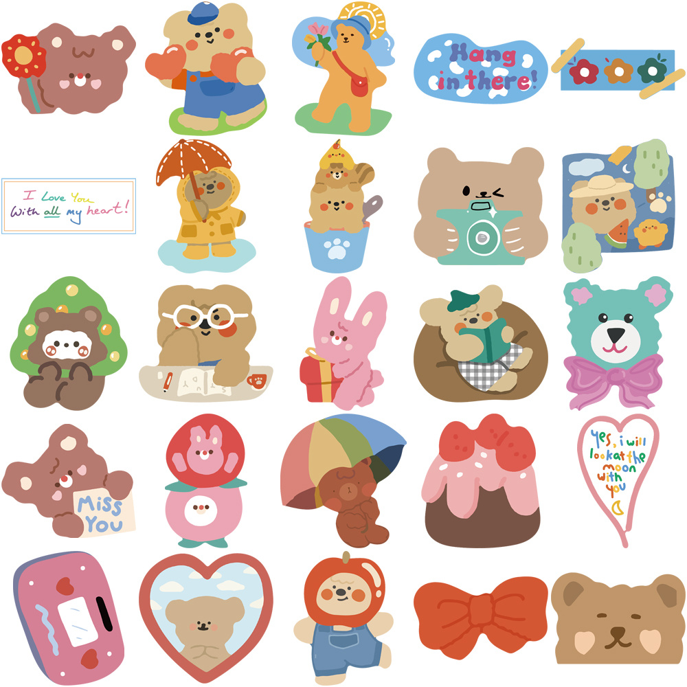 Cute Bear Stickers - Temu Australia