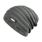 mens winter warm fleece knitted hat outdoor pullover cap