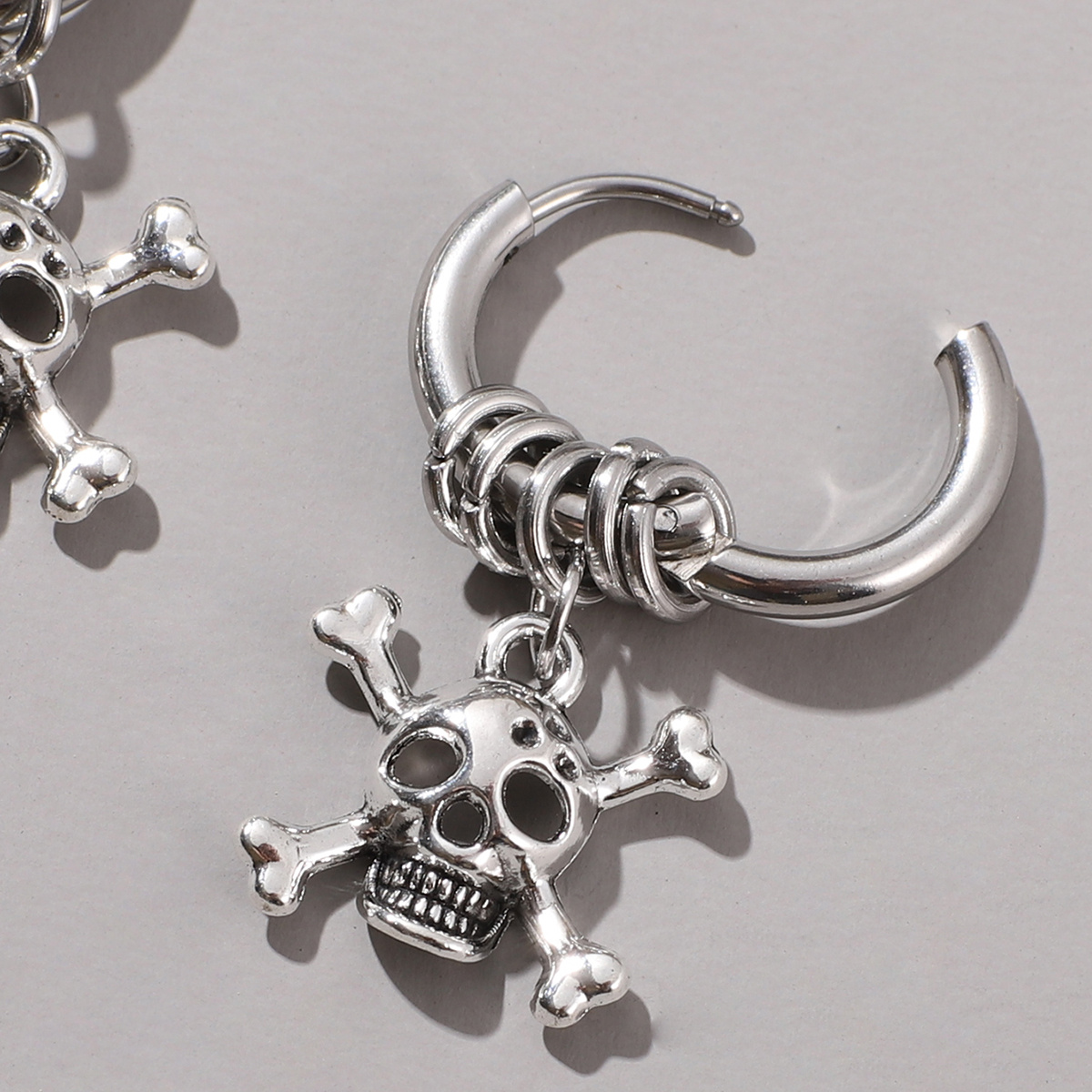 Halloween Men's Stainless Steel Ghost Earrings