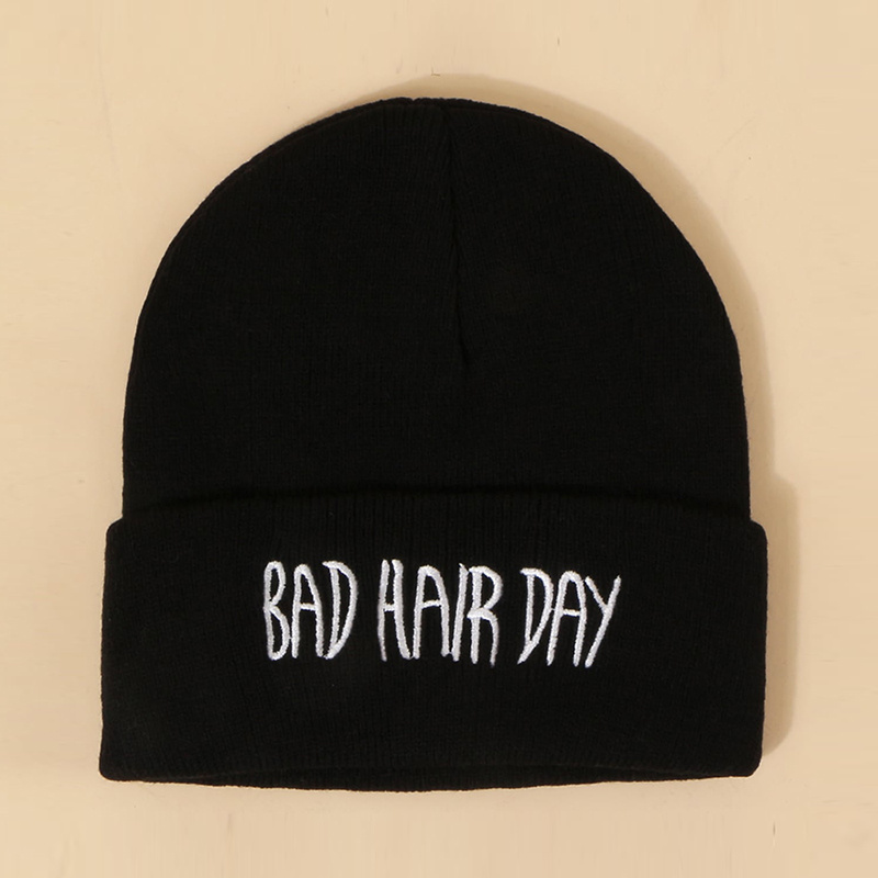 Hip Hop Rap Embroidered Beanie Bad Unisex Men Women's Hat New Year Presents Christmas Valentine's Gift For Her