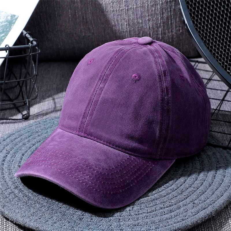 Purple Retro Solid Baseball Baseball Hat, Dad Hats, Men's Lightweight Washed Pure Color Baseball Temu