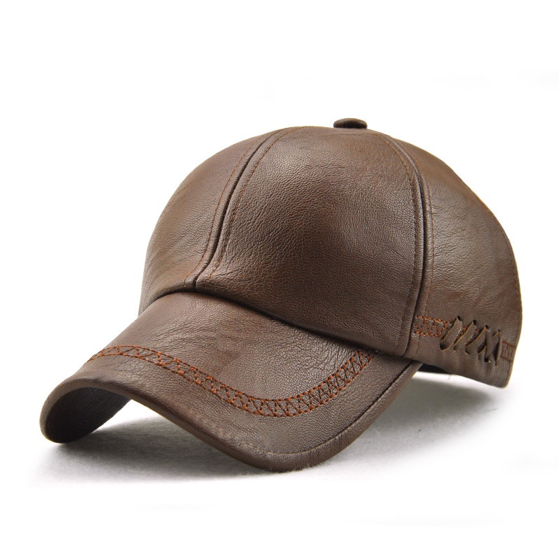 Men Leather Hat - Temu