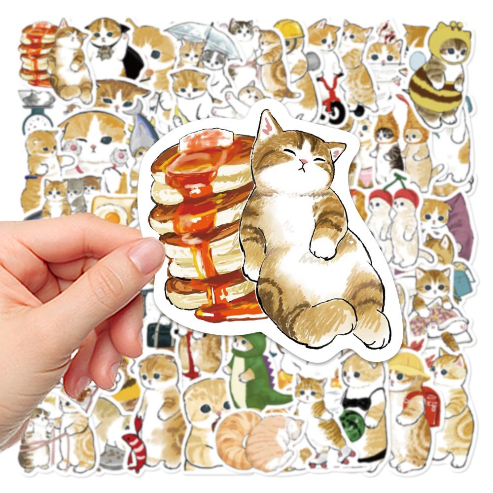 50pcs Cartoon Cute Cat Animal Graffiti Stickers For Suitcase Decoration -  Toys & Games - Temu