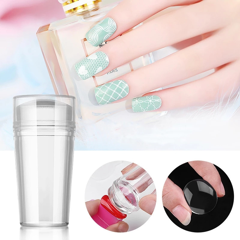 Transparent Silicone Nail Art Stamping Kit Clear Silicone Nail