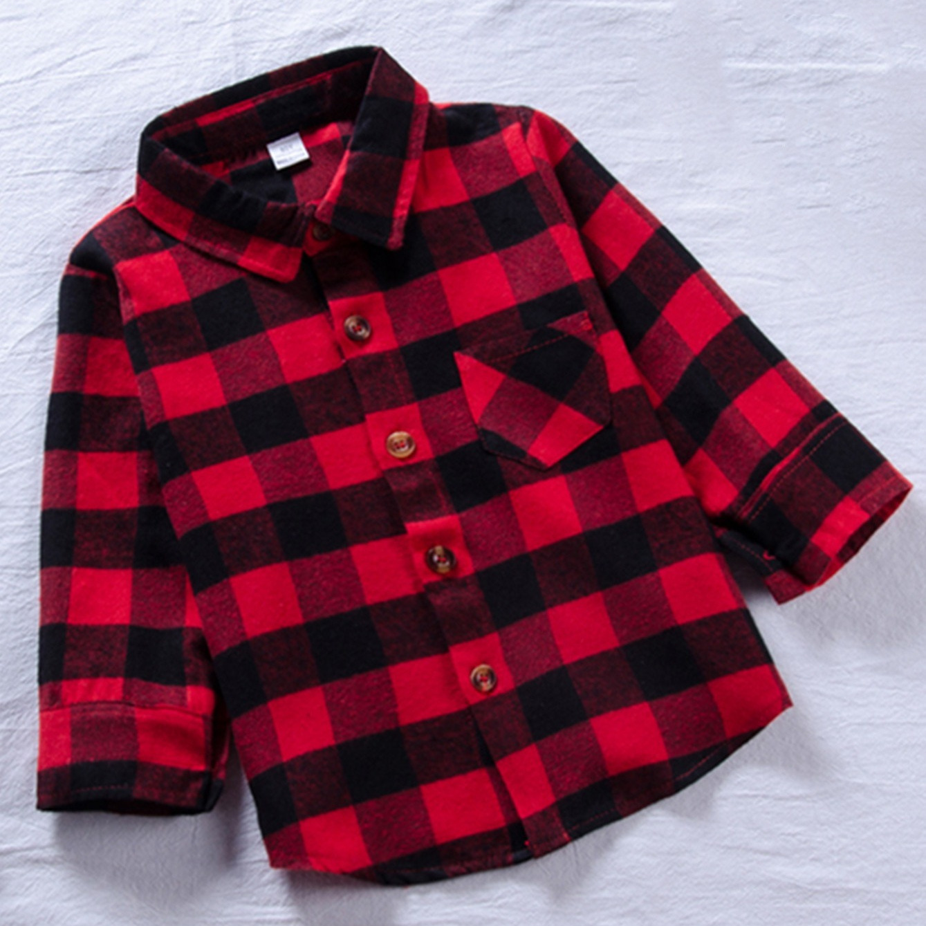 Baby Toddler Girls Boys Plaid Flannel Long Sleeve Shirts Kids Clothes ...