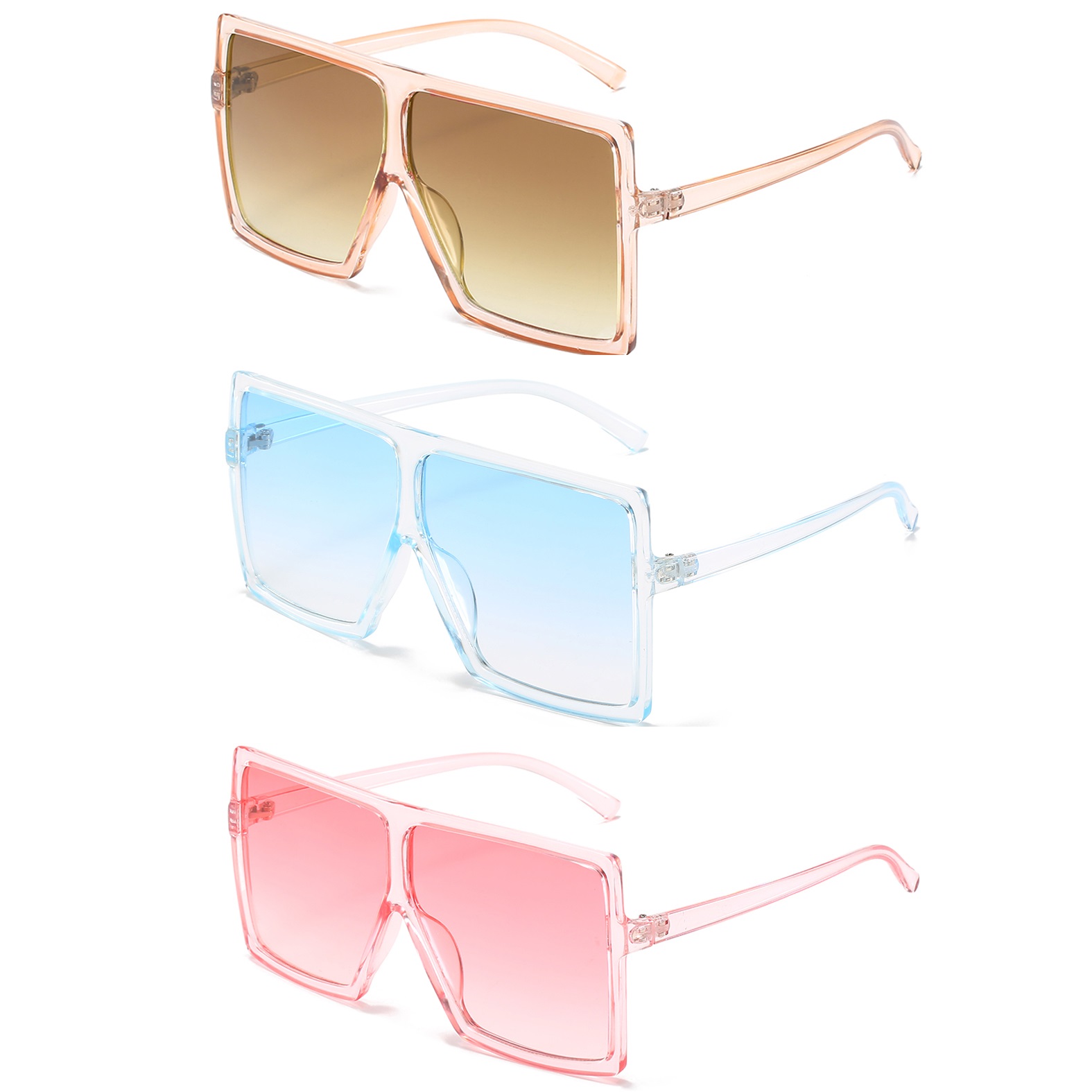 Square Oversized Sunglasses Women Unisex Shades UV Protection