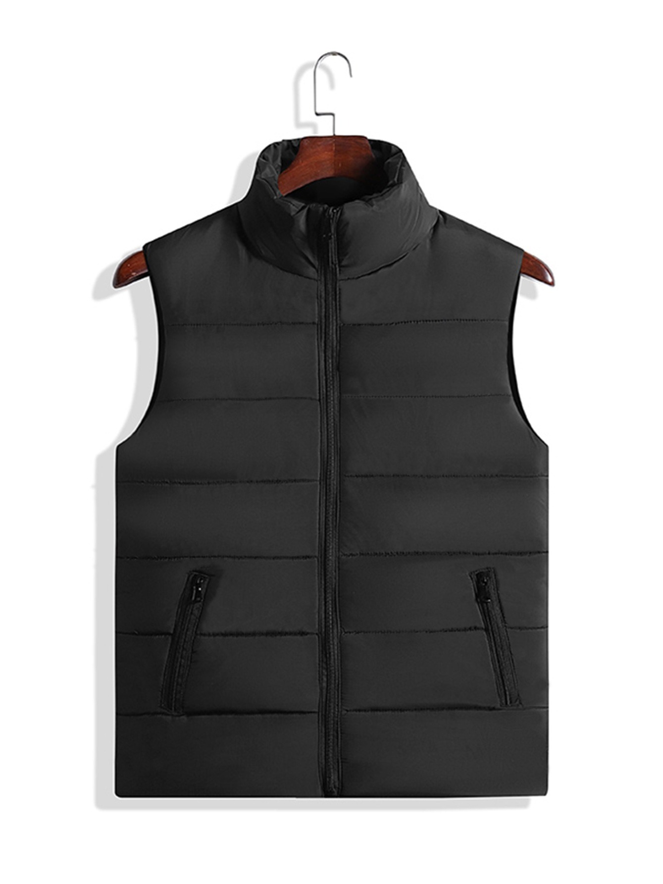 Men Winter Body Warmer Zip Up Puffer Waistcoat Comfy Gilet Vest Padded  Quilted Sleeveless Jacket